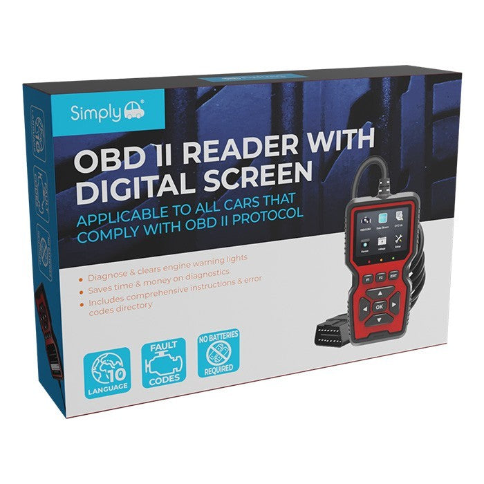 OBDII Reader/Scanner with Digital Screen, Proffesional, Full Error Code List