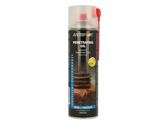 Motip Pro Penetrating Oil Spray 500ml, NOS2 + Graphite, Loosens Siezed Parts