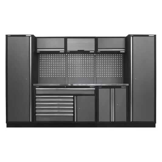 Sealey Superline PRO&reg; Storage System with Stainless Steel Worktop 3.24m