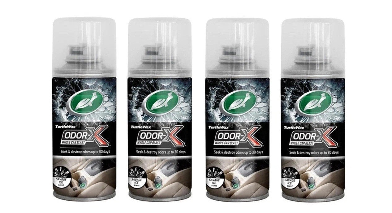 4x Turtle Wax Odor-X Whole Car Blast 'Savage' scent, Scent Fogger Lasts 30 Days