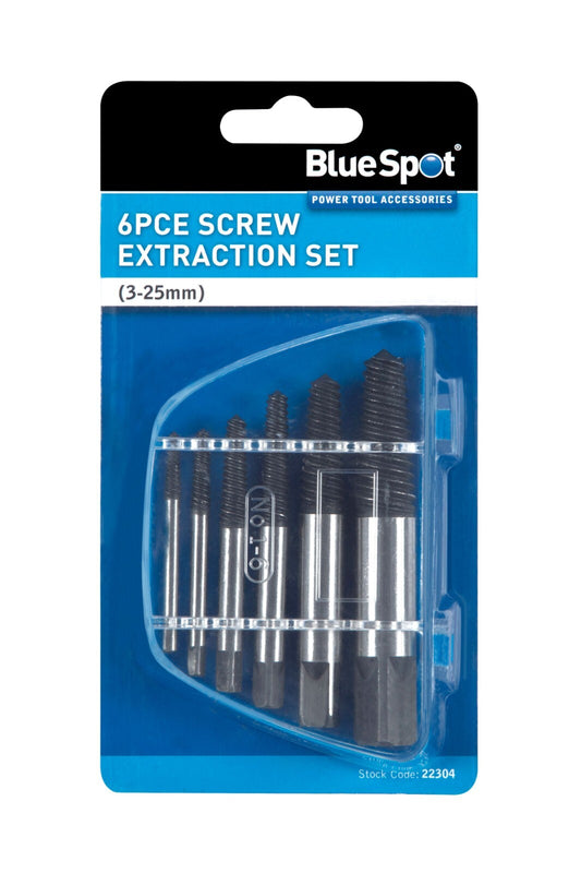 Blue Spot 22304 6 Piece Screw Extraction Set (3-25mm) 22304