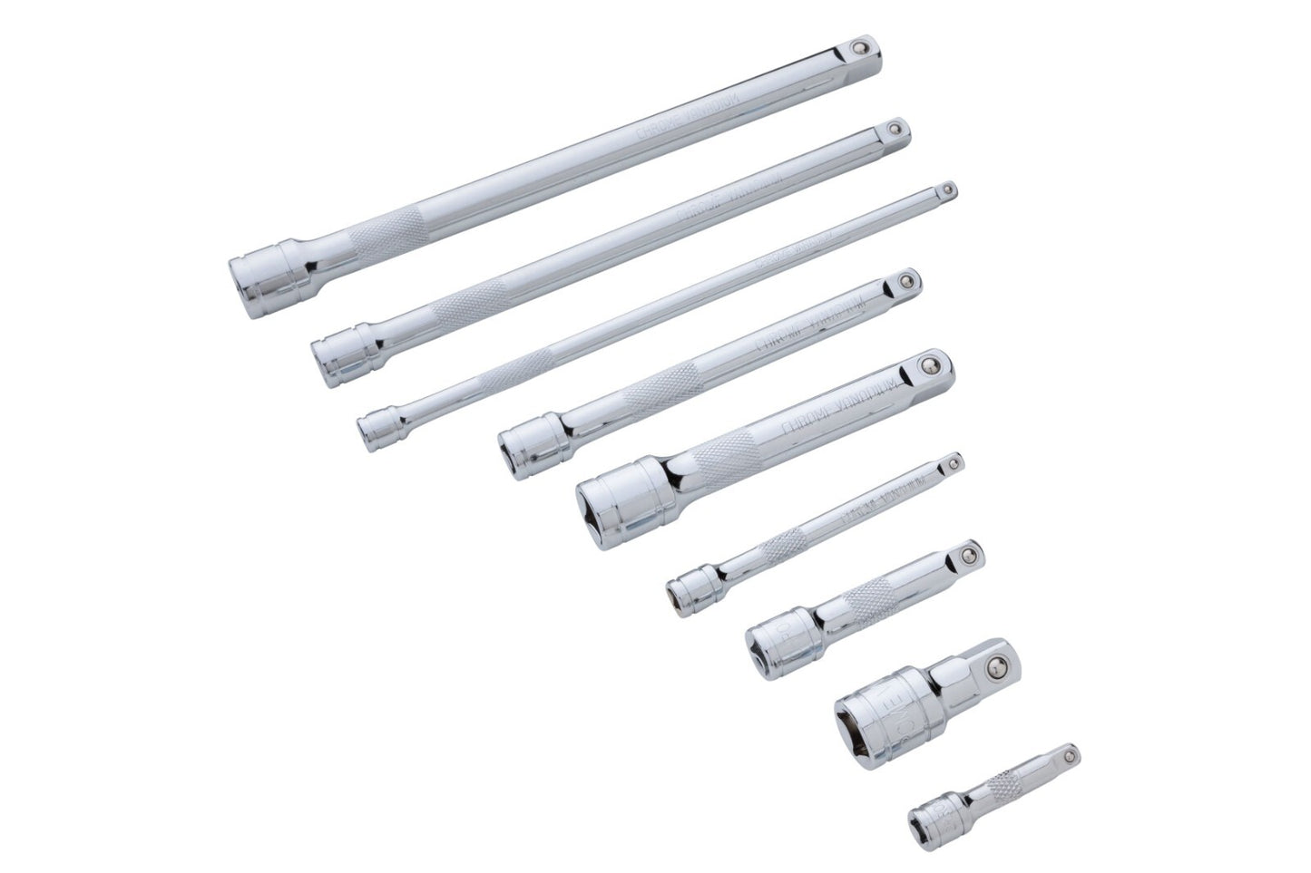9pc Extension Bars 1/4" 3/8" 1/2" Long Reach Socket / Ratchet Extension Bar Set