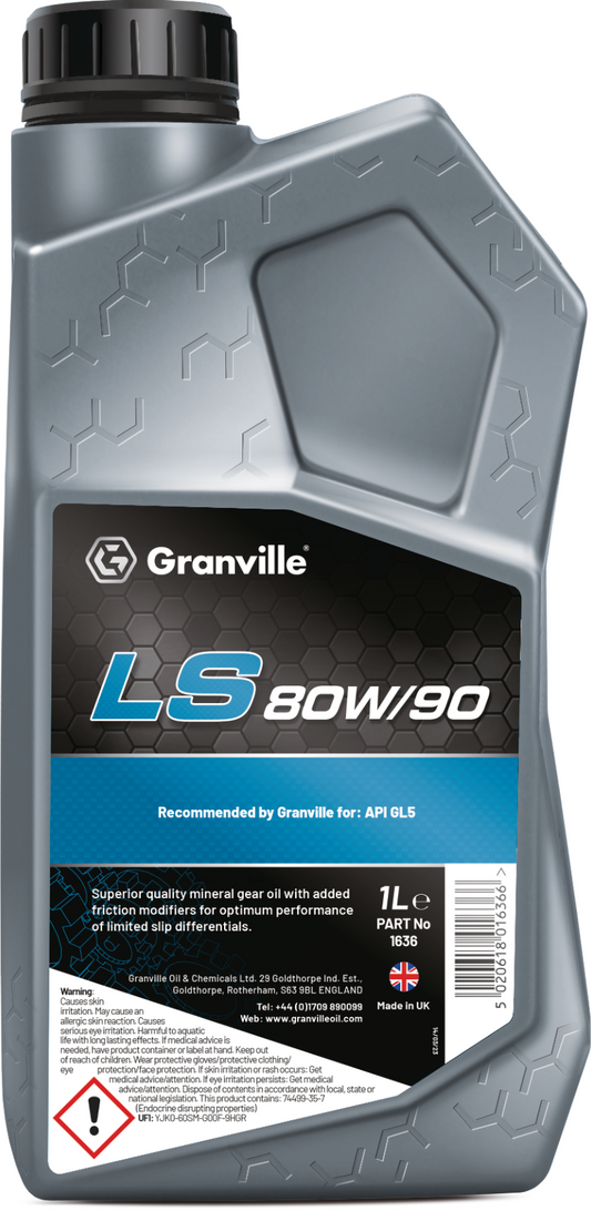 Granville 1636 LS 80W/90 Gear Oil 1 Litre Single