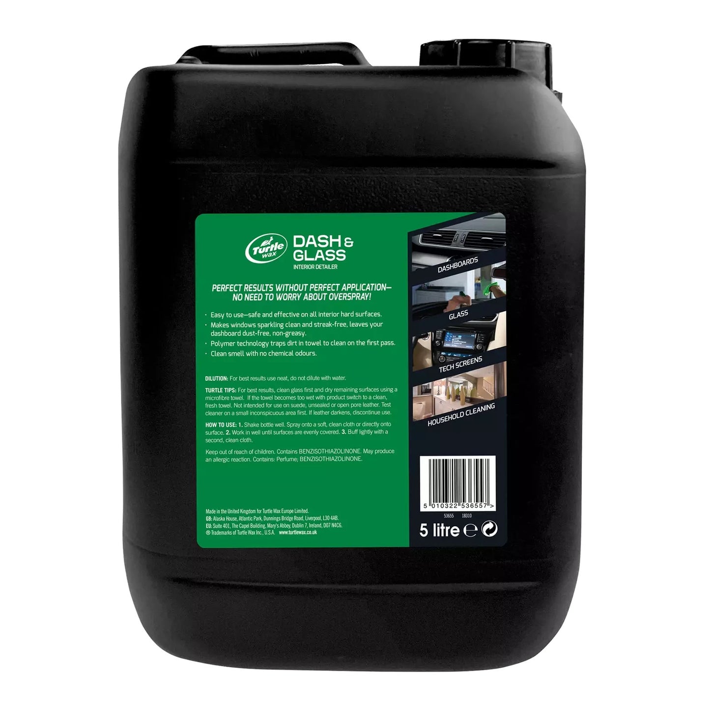 Turtle Wax Dash & Glass Interior Pro Valeting Car Care 5ltr