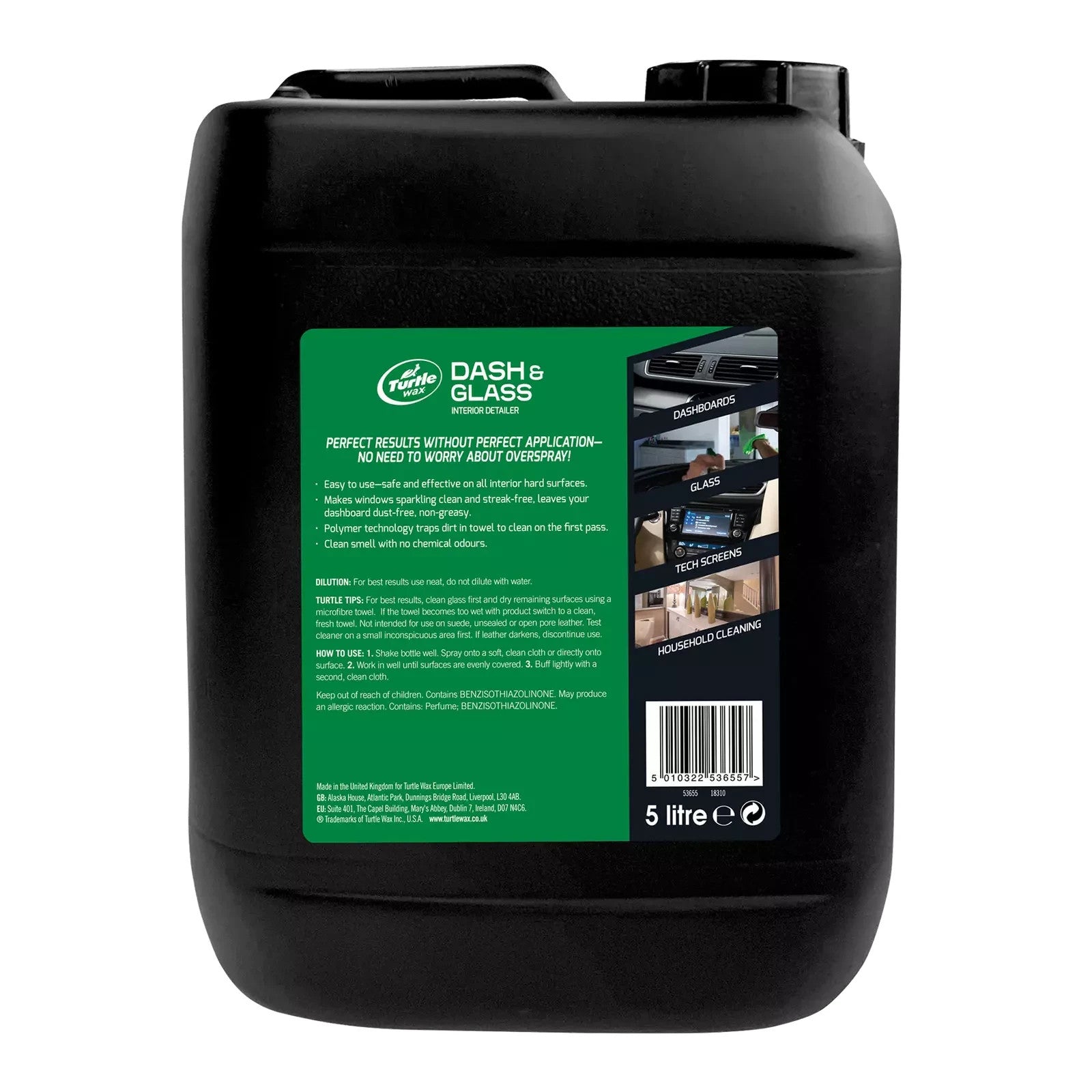 Turtle Wax Dash & Glass Interior Pro Valeting Car Care 5ltr