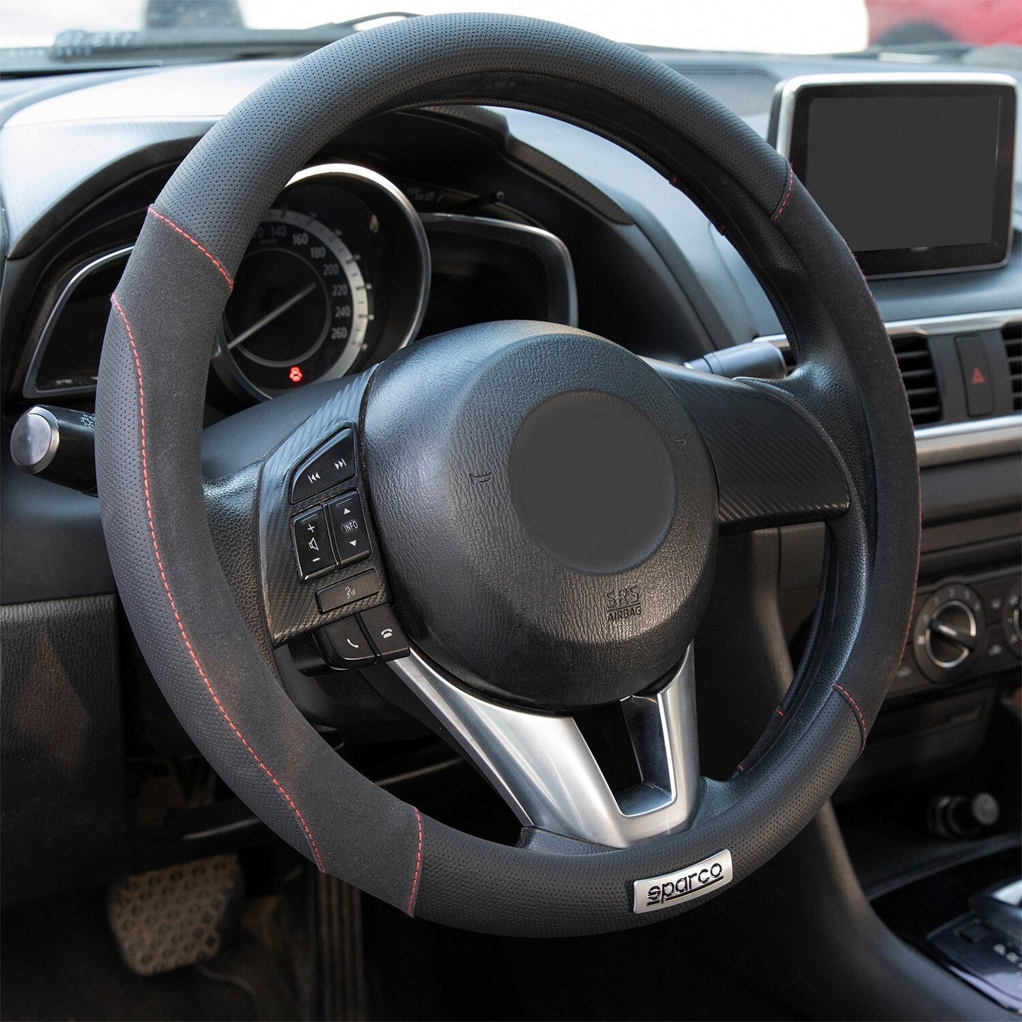 Official Sparco Steering Wheel Cover, Universal fitting, High Quality Material