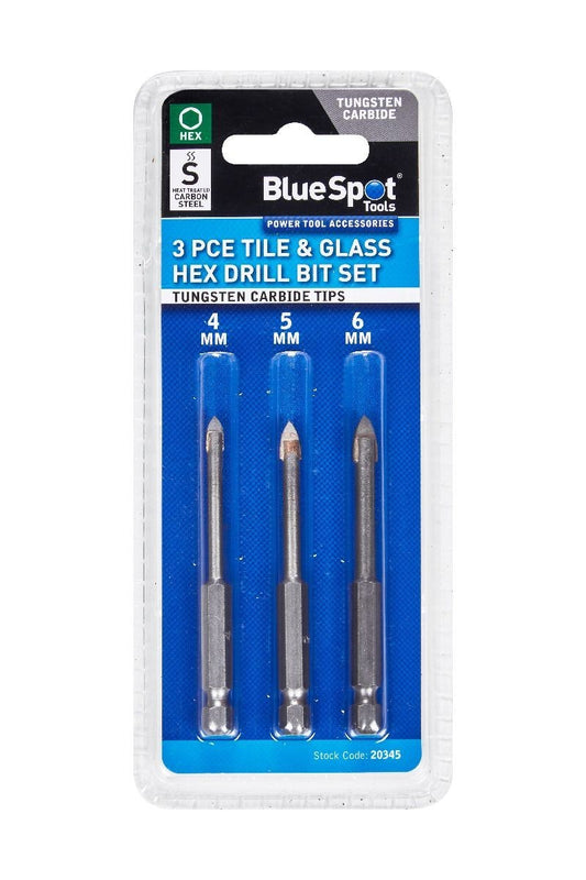 7 PCE 100mm Stubby Hex Shank Flat Wood Drill Bit Set (13-25mm) BSP20345