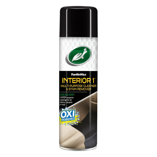 Turtle Wax Interior 1 Car Cleaning Stain Odour Removal & Brush 500ml