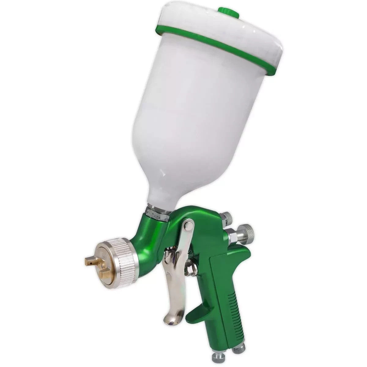 Sealey Green Gravity Feed Spray Gun 1.7mm Set-Up Automotive Car Refinishing