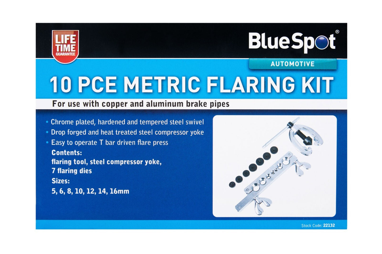Blue Spot  10 Piece Metric Flaring Kit 22132
