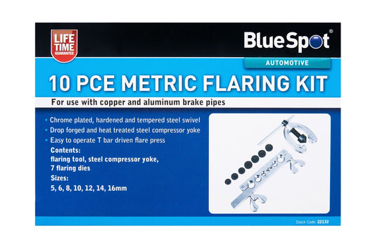 Blue Spot  10 Piece Metric Flaring Kit 22132