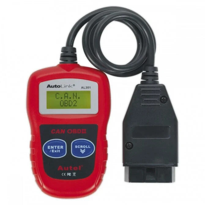 Sealey EOBD Code Reader Retrieves Generic P0 P2 P3 & U10 Codes Diagnostic AL301