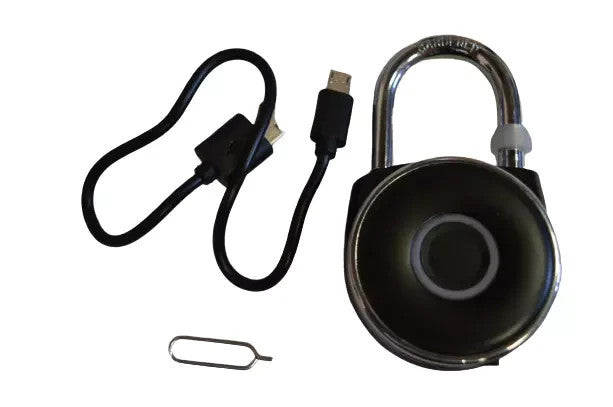 ARRONE Fingerprint Padlock Rechargeable Hardened Steel Security IP65 USB Keyless