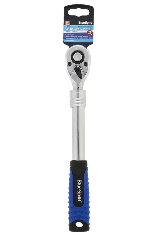 BlueSpot 1/2" Drive Telescopic Ratchet Quick Release 72 Teeth 305mm-440mm