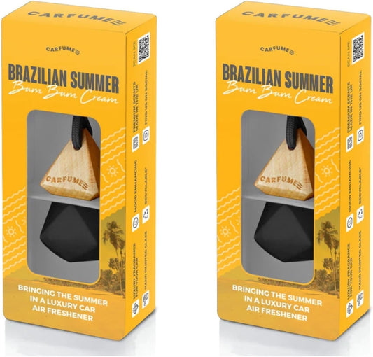 2x Carfume Car Air Freshener Freshner Oil Perfume Fragrance Scent -Bum Bum Cream