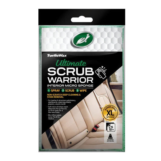 Turtle Wax Scrub Warrior Double Sided Micro Fibre Pad for Interior Detailing
