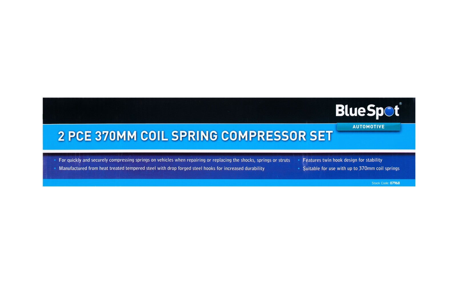 Coil Spring Compressor 370mm Set 2pc Heavy Duty Suspension Clamps Car 07968