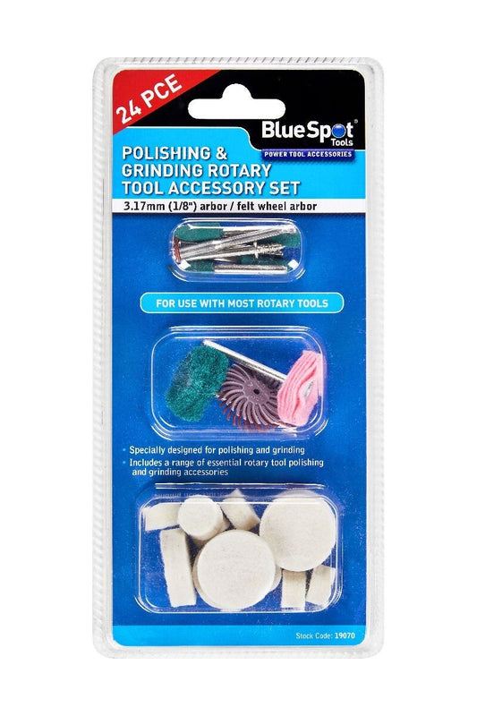 Blue Spot Tools 24 PCE Polishing & Grinding Rotary Tool Accessory Set bsp19070