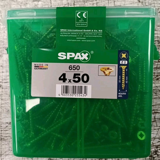 Spax S Self Countersinking Pozi Wood Screws Handy Tub 4mm 50mm Pack of 850