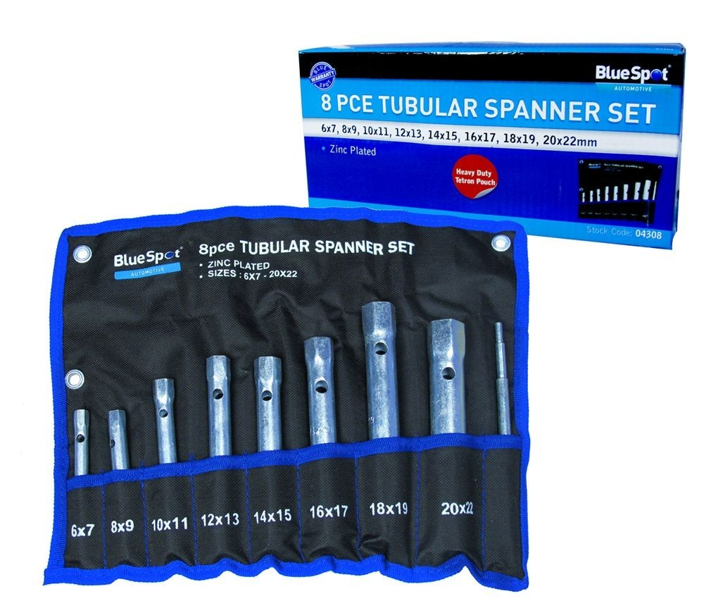 Blue Spot  8 Piece Tubular Spanner Set (6-22mm) 04308