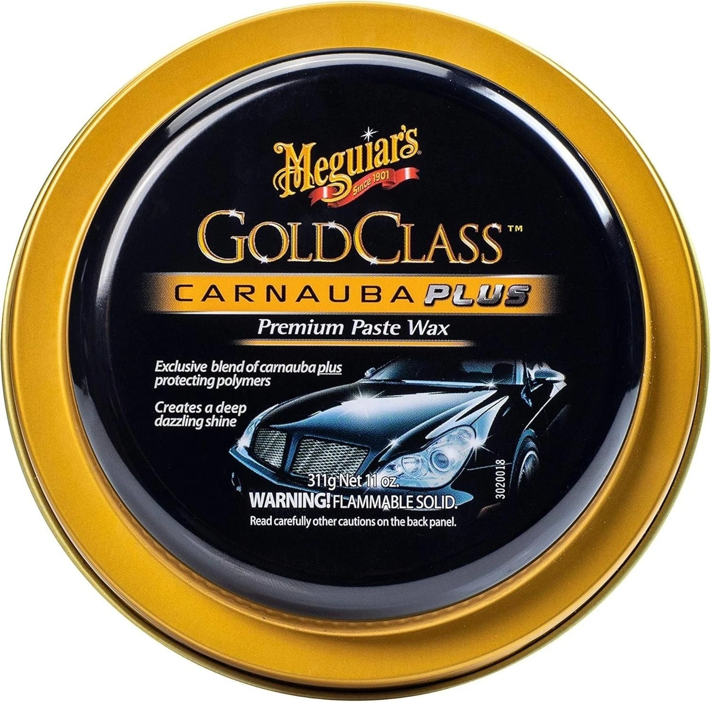 Meguiar's Gold Class Carnauba Plus Premium Paste Wax and Polisihing Pad- 311g