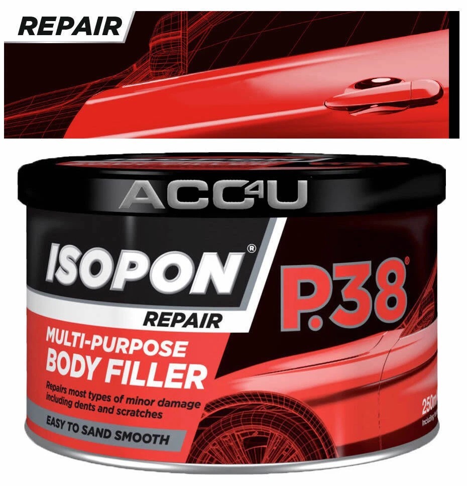 600ml U-POL ISOPON P38 Car Metal Bodywork Body Filler Dents Scratches Repair