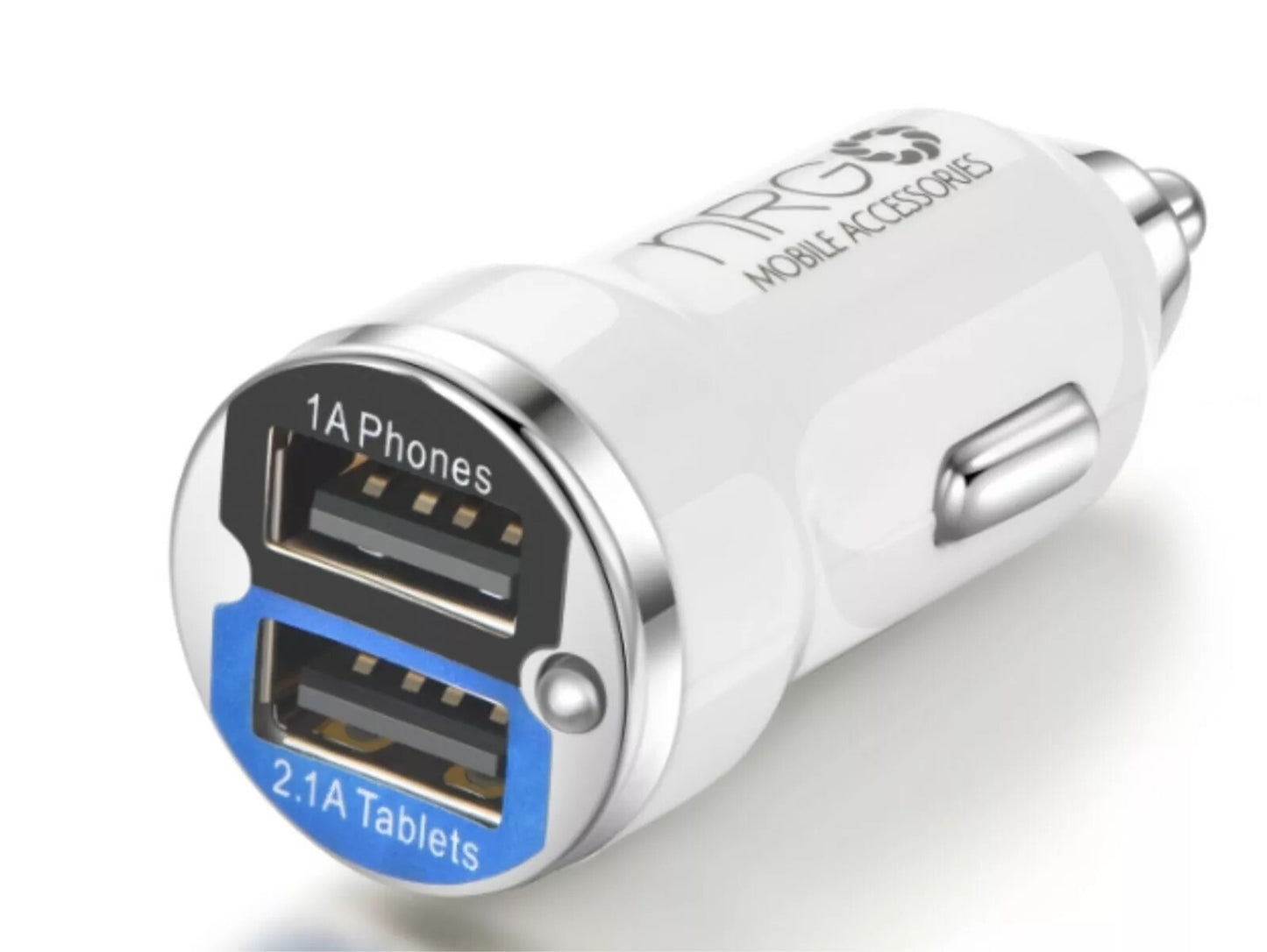 NRG Dual USB 12V In-Car Charging Plug - Phones and Tablets NRG50059