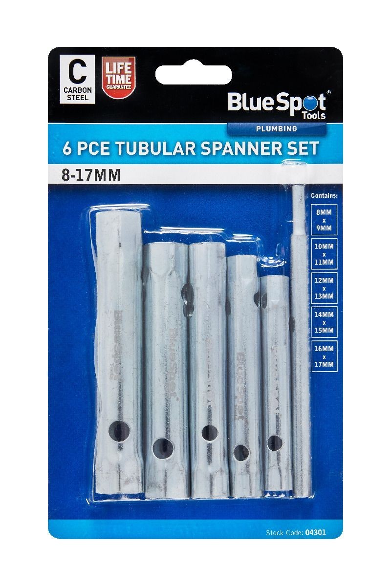6 PC MONOBLOC TAP BOX SPANNER SET 8-9, 10-11, 12-13, 14-15, 16-17mm 04301