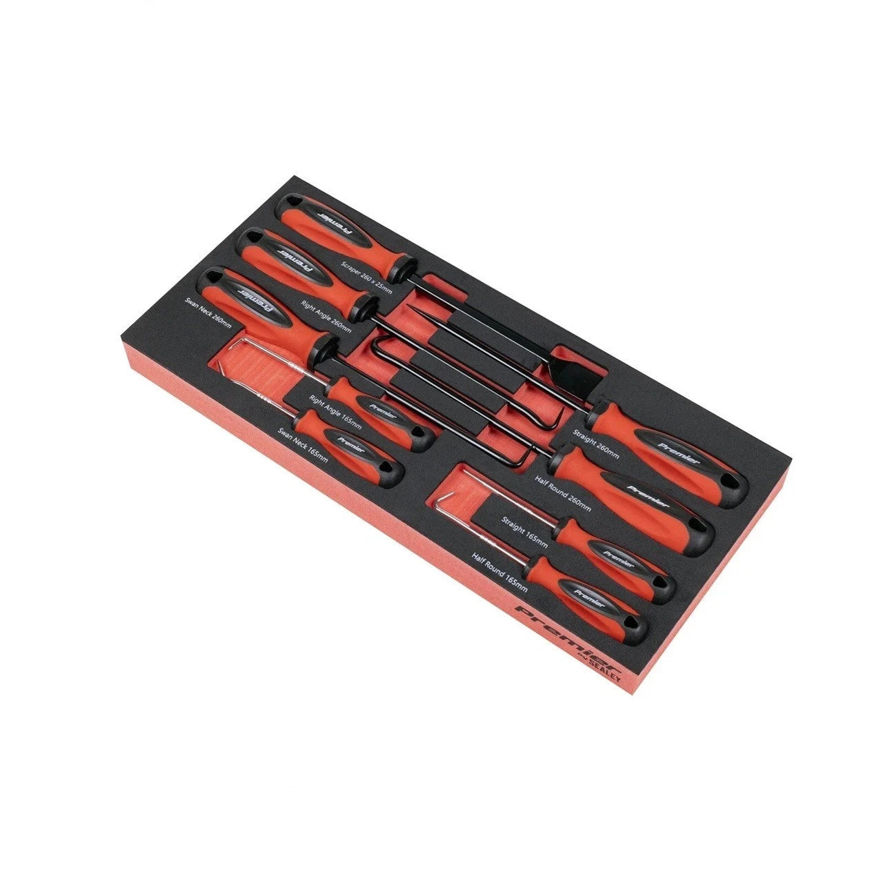 Sealey Premier 9 Piece Hook, Pick & Scraper Set with EVA Tool Tray TBT65