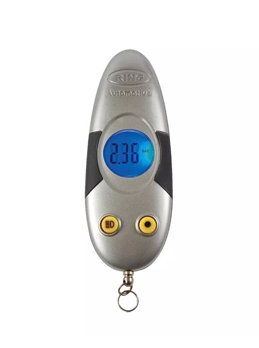 Ring RTG4 Digital Tyre Pressure Keyring Gauge with LED Torch