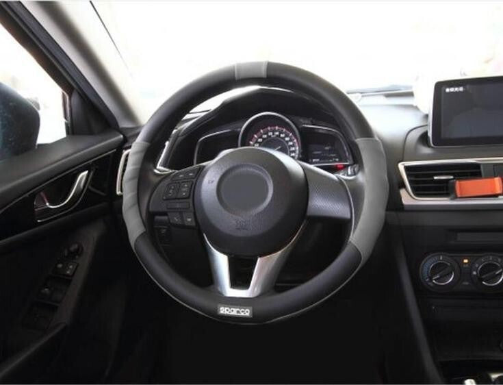 Official SPARCO SPC1114BL Steering Wheel Cover, Grey & Black High Quality