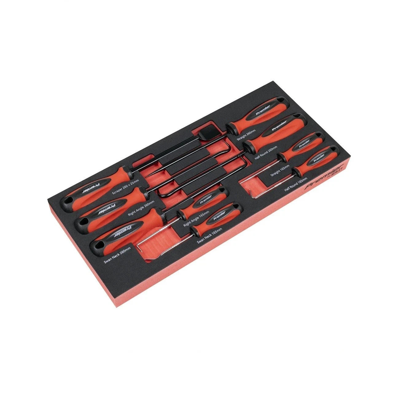 Sealey Premier 9 Piece Hook, Pick & Scraper Set with EVA Tool Tray TBT65