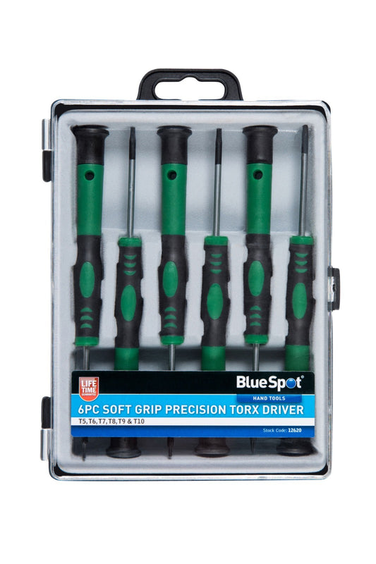 6pc Precision Torx Screwdriver Set Magnetic Tips T5 T6 T7 T8 T9 T10 12620