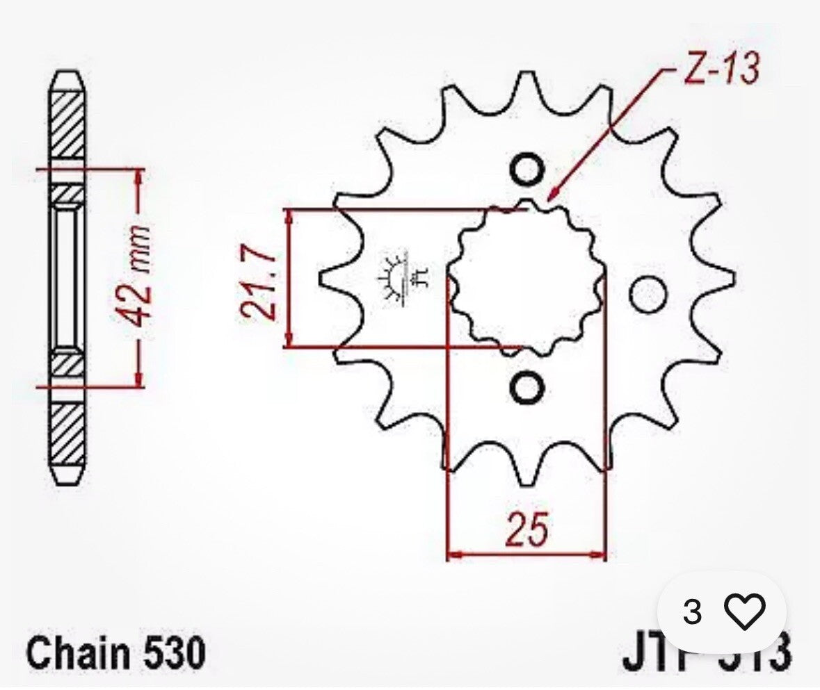 JT Rubber Cushioned Front Sprocket 15 Teeth fits Suzuki GSF 600 S Bandit 1996