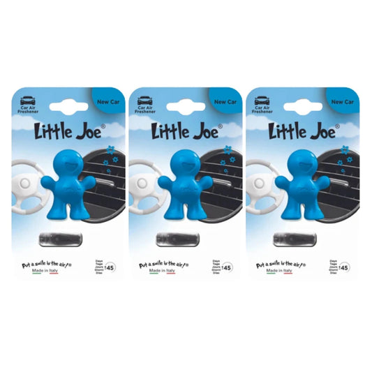 3x Little Joe Scents 3D Gel Vent Clip Car Air Freshener Freshner - New Car