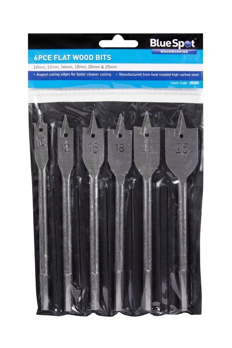 Flat Spade Wood Hole Saw Drill Bit Set 10mm 12mm 16mm 18mm 20mm 25mm 20203