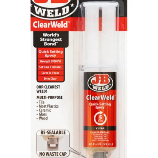 JB Weld ClearWeld Syringe Quick Setting Epoxy (50112)
