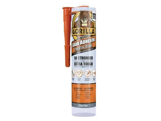 Gorilla Heavy-Duty Grab Adhesive Clear- Bond Almost Anything 270ml GRGHDGA270CL