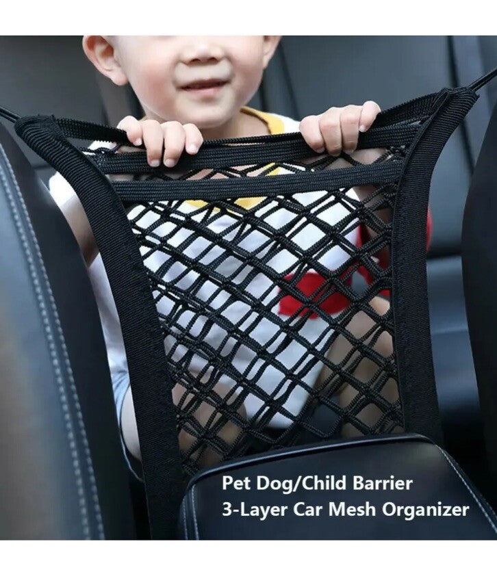 Car Trunk Storage Cargo Luggage Elastic Mesh Net Seat Barrier For Dogs SS5530