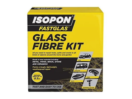 Glass Fibre Repair Kit Isopon Fastglas Incl Resin Hardener Mat Sheets UPOGL/LA/D