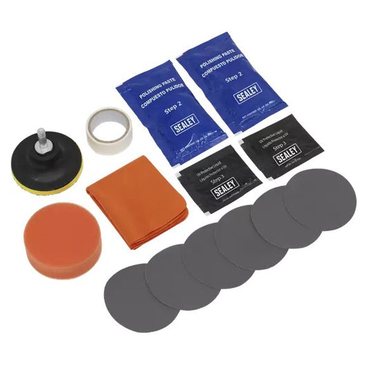 Sealey Professional Headlight Restoration Kit, Restores Clouded/yellow headlight