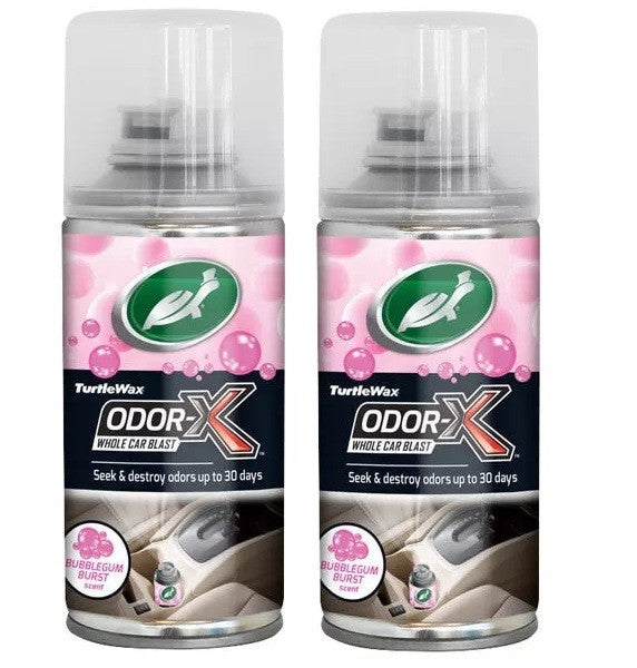 2X Turtle Wax Odor-X Whole Car Sweet  BUBBLEGUM, Scent Fogger Lasts 30 Days