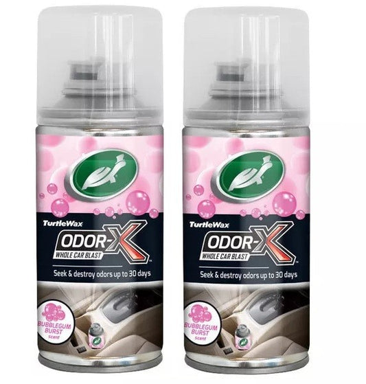 2X Turtle Wax Odor-X Whole Car Sweet  BUBBLEGUM, Scent Fogger Lasts 30 Days