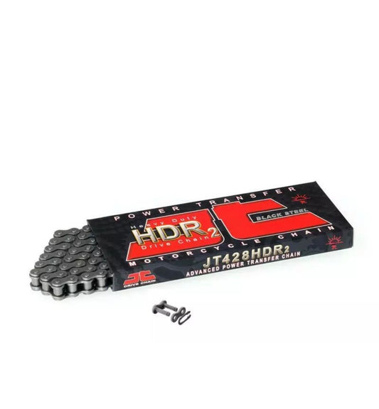 HDR2 JT 428 Heavy Duty Motorcycle Drive Chain 146 Links with Split Link