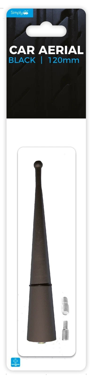 AER03 Simply Auto Black Aerial 120mm
