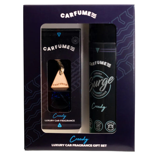 Limited Edition Carfume Creedy Gift Set, Car Air Freshener Diffuser & Spray