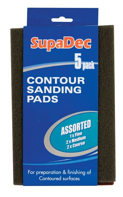 SupaDec Contour/Sanding Pads 5 Pack Assorted Assorted 509907
