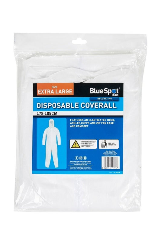 BlueSpot Extra Large Disposable Coverall Protection Suit Clothing 178-185cm