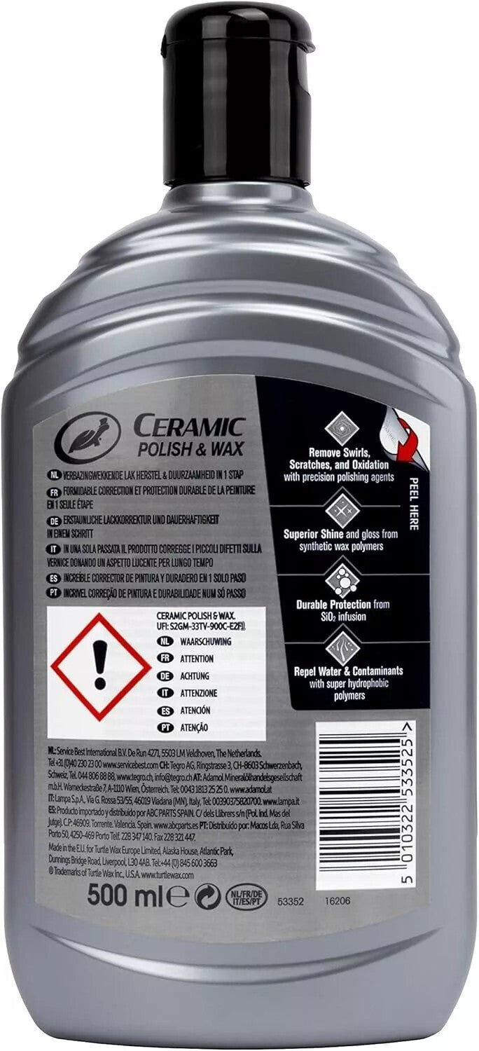 Turtle Wax 53341 Hybrid Solutions Ceramic Polish & Wax Shine & Protect 500ml