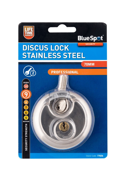 Blue Spot Tools - 70mm Discus Lock Stainless Steel 77026